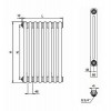 Стальной трубчатый радиатор Rifar Tubog 2180 - 10 секций Титан боковое подключение TUB 2180-10-TI
