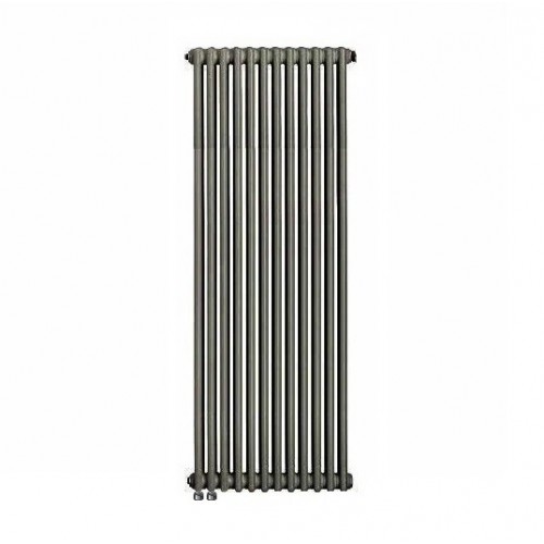 Стальной трубчатый радиатор Rifar Tubog 2180 - 12 секций Титан нижнее подключение термостатический клапан (DV1) TUB 2180-12-DV1-TI