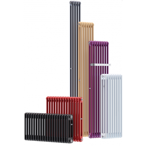 Стальной трубчатый радиатор Rifar Tubog 3057 -10 секций Титан боковое подключение TUB 3057-10-TI